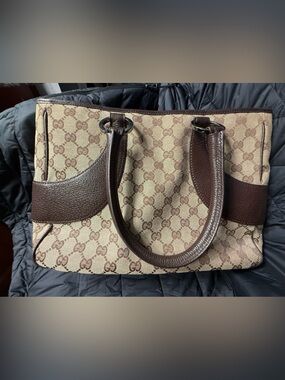 2000s Brown Monogram Shoulder Bag